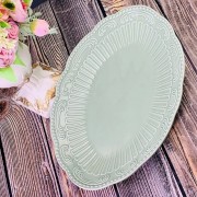 Овальное блюдо Бавария Lenardi серое 36 см