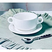 Бульонница 400 мл с блюдцем Bianco Lenardi