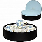 Чайный набор Maora Lenardi на 6 персон 12 предметов голубой цветок