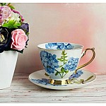 Чайный набор Maora Lenardi на 6 персон 12 предметов голубой цветок