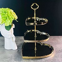 Этажерка 3 яруса в форме сердца Multicolor Lenardi черная