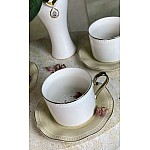 Чайный набор на 6 персон 12 предметов 370 мл Волна Lenardi бежевый