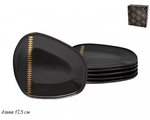 Набор тарелок Lenardi Tekito черный 17 см 6 шт