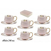 Чайный набор Нежность Lenardi розовый 12 предметов