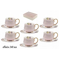 Чайный набор Нежность Lenardi розовый 12 предметов