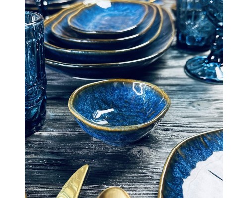 Набор 6 глубоких блюдец Aquamarine Lenardi 9*4 см