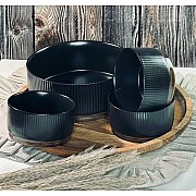 Набор салатников 7 предметов Wood Lenardi черный