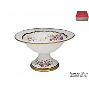 Конфетница на ножке Мраморная Lenardi 19 см