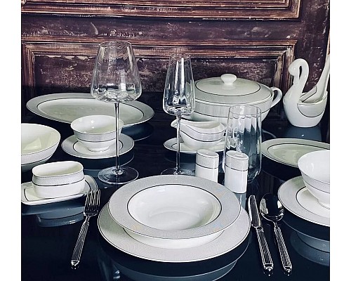 Обеденный сервиз Серебряная Симфония Lenardi на 6 персон 30 предметов
