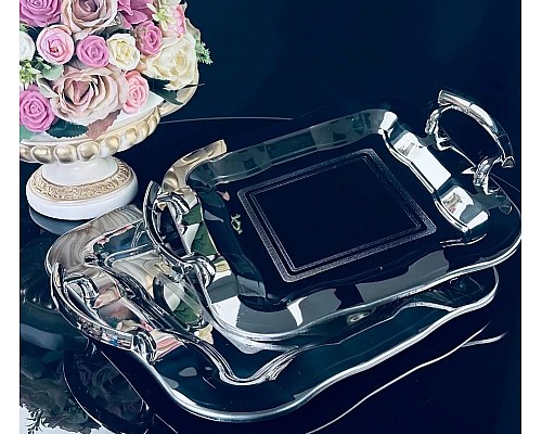 Набор из 2 квадратных блюд 30 см и 34 см Steel Lenardi