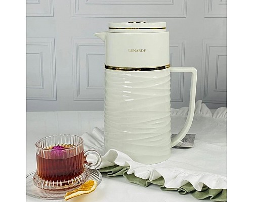 Термос 1000 мл Therm Lenardi айвори золотой