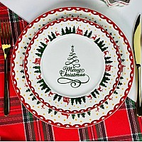 Набор из 6 тарелок 21 см Новогодний Lenardi Набор из 6 тарелок 21 см Новогодний Lenardi