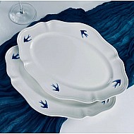 Набор из 2 овальных блюд 35,5 см Ласточки Lenardi Набор из 2 овальных блюд 35,5 см Ласточки Lenardi