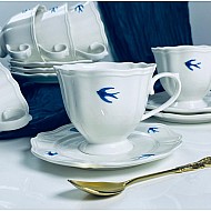 Чайный набор на 6 персон 12 предметов Ласточки Lenardi