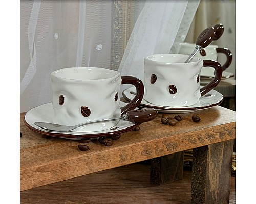Кофейный набор на 2 персоны 6 предметов 120 мл Coffee Lenardi