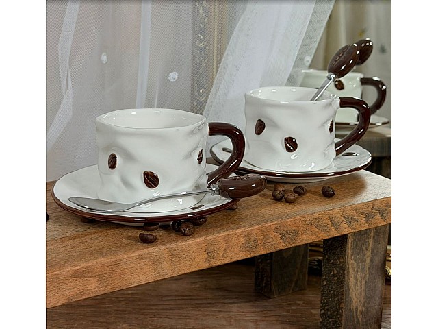 Кофейный набор на 2 персоны 6 предметов 120 мл Coffee Lenardi