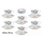 Чайный набор Lenardi Голубой сад 12 предметов 230 мл