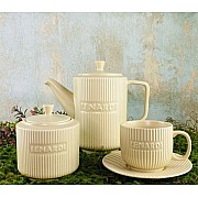 Чайный сервиз Stripe Lenardi на 6 персон 14 предметов желтый