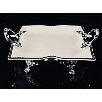 Блюдо 33 см Atlantis Lenardi на ножках с ручками