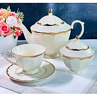 Чайный сервиз Империал золото Lenardi на 6 персон 14 предметов