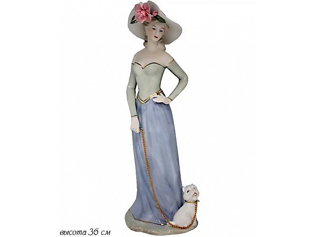 Статуэтка Lenardi Девушка с кошкой 36 см