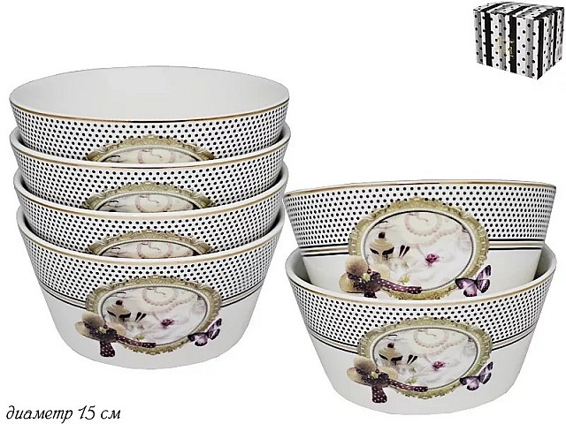 Набор салатников 15 см Paris Lenardi 6 шт