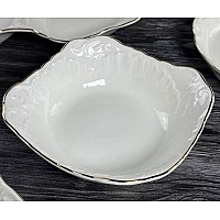 Набор из 6 квадратных салатников 15 см Аврора золото Lenardi Набор из 6 квадратных салатников 15 см Аврора золото Lenardi