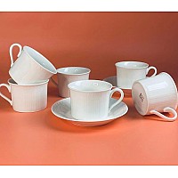 Чайный набор на 6 персон 12 прелметов 340 мл Simple white Lenardi