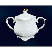 Сахарница 350 мл Аврора золото Lenardi