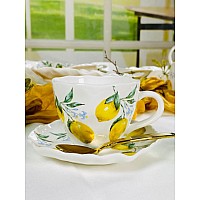 Кофеный набор на 6 персон 12 предметов Лимоны Lenardi