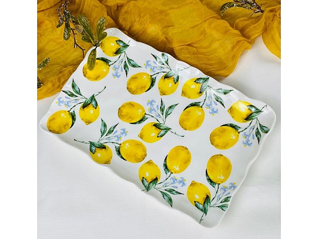 Прямоугольное блюдо 30,5 см Лимоны Lenardi