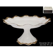 Фруктовница на ножке Lenardi Josefine белая 32 см