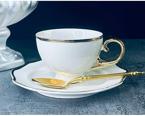 Чайный набор Luxe Lenardi золото на 6 персон 12 предметов