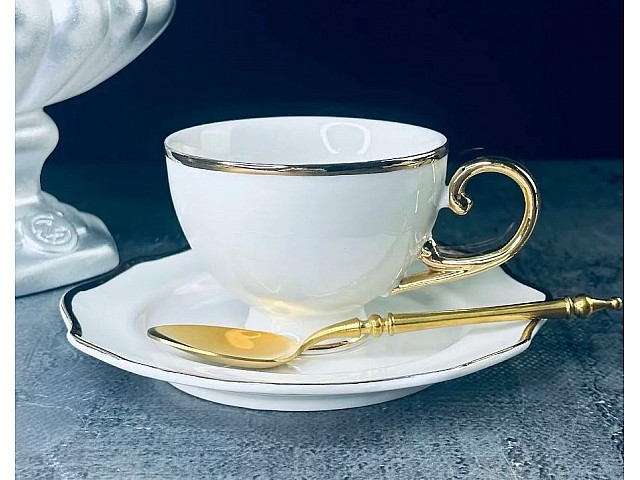 Чайный набор Luxe Lenardi золото на 6 персон 12 предметов Чайный набор Luxe Lenardi золото на 6 персон 12 предметов