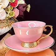 Чайный набор Радуга розовая Lenardi на 6 персон 12 предметов