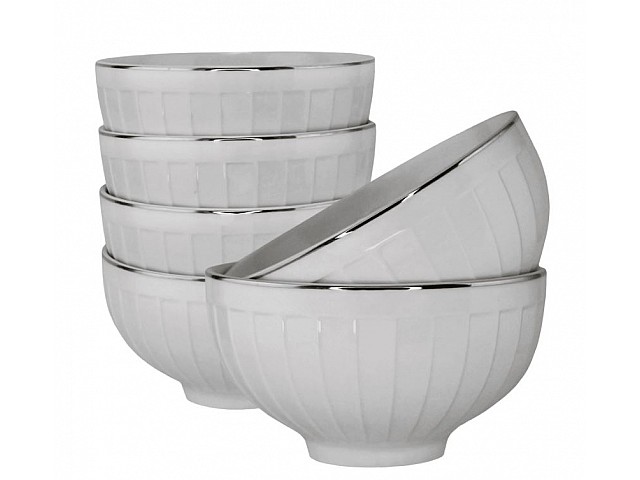 Набор из 6 салатников 11,5 см Marzipan grey Lenardi