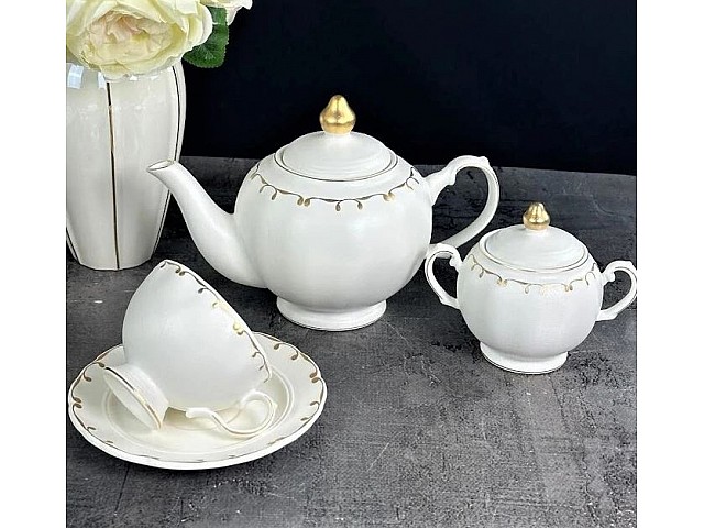 Чайный сервиз на 6 персон 16 предметов 220 мл Александрия Lenardi