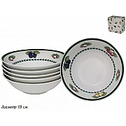 Набор из 6 салатников Фрукты Lenardi 18 см