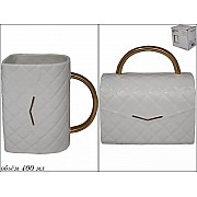 Кружка Lenardi Сумка белая 400 мл