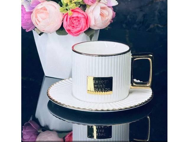 Чайный набор Lenardi Линии белый 250 мл