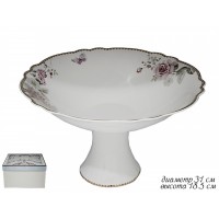 Фруктовница на ножке 31 см Пионы Lenardi