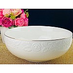 Салатник 23 см Белая роза Lenardi