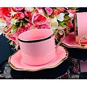 Чайный набор Wave Lenardi на 6 персон 12 предметов 350 мл розовый