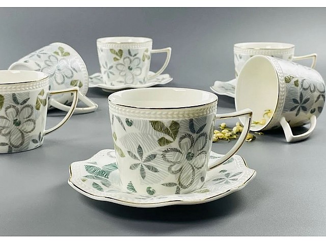 Чайный набор Олива Lenardi на 6 персон 12 предметов 275 мл