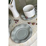 Чайный набор на 6 персон 12 предметов 370 мл Волна Lenardi серый