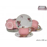 Кофейный набор Нежность Lenardi розовый 12 предметов