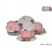 Кофейный набор Нежность Lenardi розовый 12 предметов