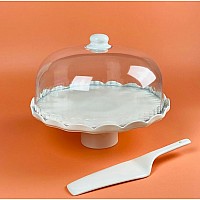 Тортовница 27 см на ножке с крышкой и лопаткой Шармель Lenardi