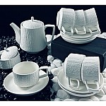 Чайный сервиз на 6 персон 16 предметов Эфиопия Lenardi белый