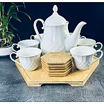 Чайный набор на 6 персон 13 предметов Bamboo Lenardiна подставке